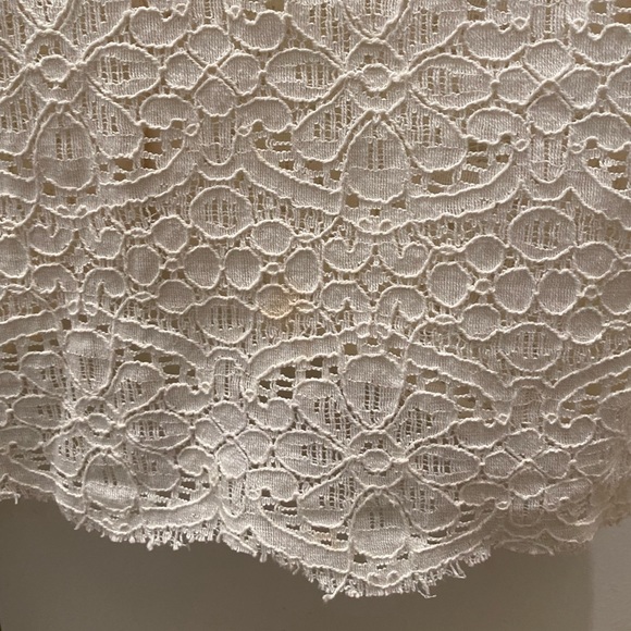 NWOT LOFT Lace Button Back White Blouse - Picture 4 of 6